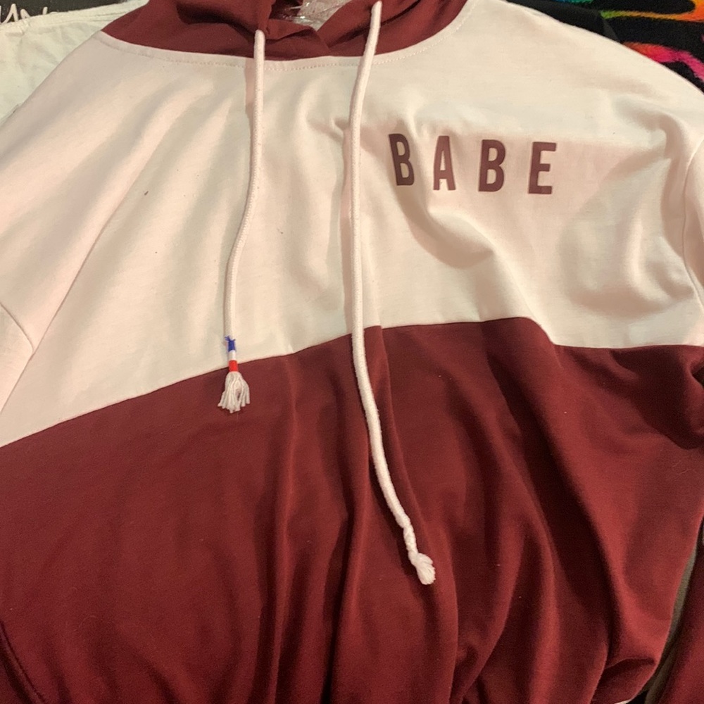 shein babe hoodie.